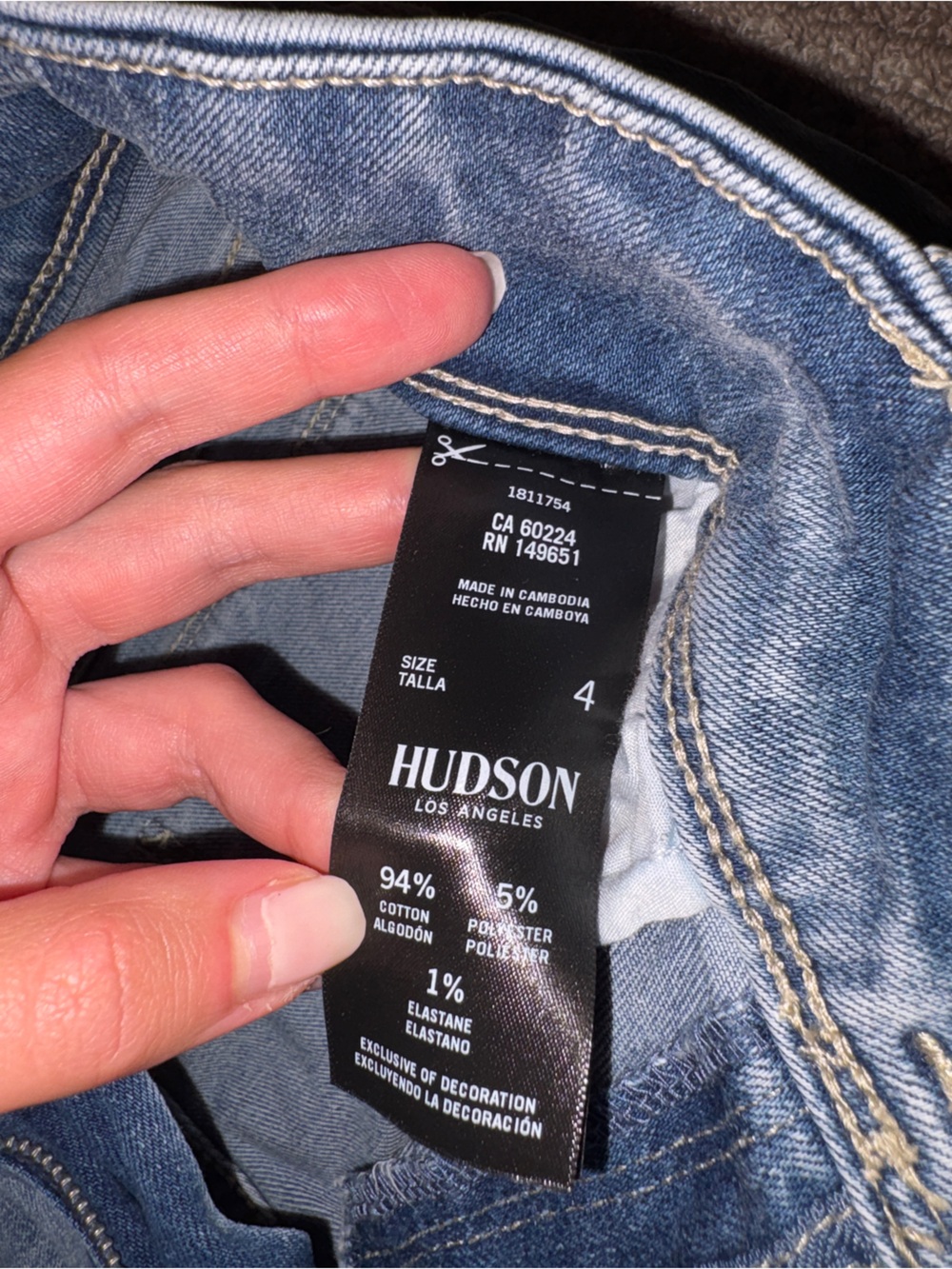 Hudson Jeans Light Blue Denim Button-Fly jeans - Picture 3 of 4